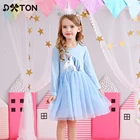 DXTONплатье принцессы с рукавами-крылышками для девочек; Детские платья с бабочками; Детские вечерние фатиновые костюмы; Осенне-зимнее платье для девочек
