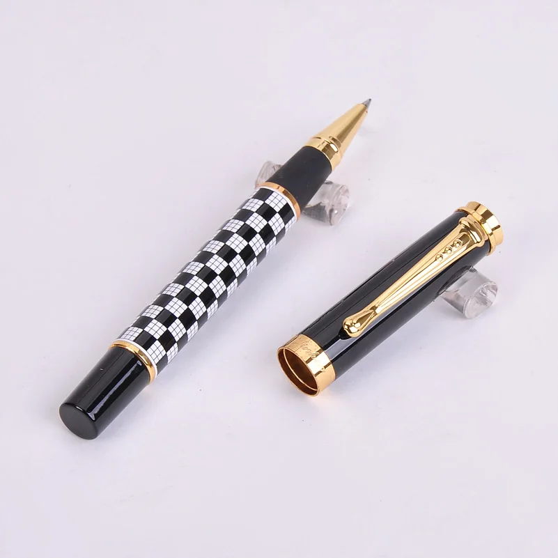 

Jinhao 500 Black and White Chessboard 5 Colors M Rollerball/Ballpoint Pen Luxury Pens with Golden Clip Office School Supplies