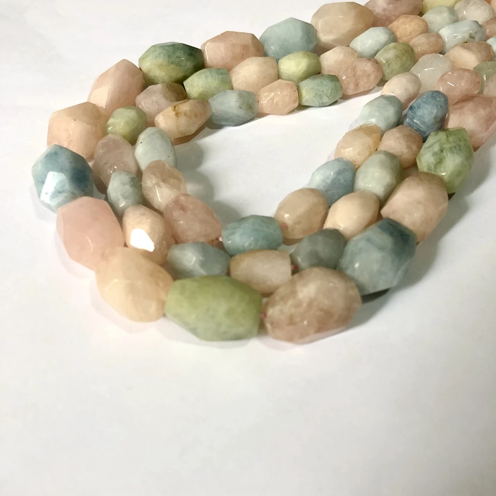 Натуральный мульти-морганит оптовая продажа 15 5 дюймов полная нить граненый