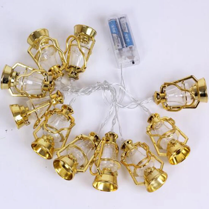 Мусульманский Рамадан фонарь ИД Мубарак Хэллоуин масляная лампа батарейный блок