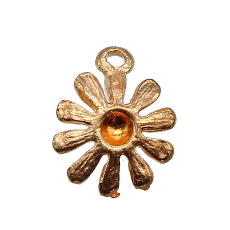 10pcs / pack purple blue chrysanthemum flower enamel pendant DIY bracelet accessories necklace craft wholesale | Украшения и