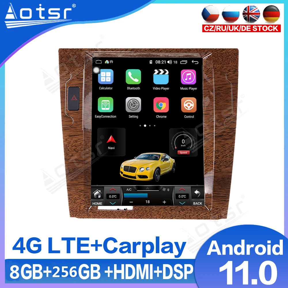 Android 11.0 8+256G Multimedia Player For Volkswagen VW Phaeton 2003 - 2013 Tesla Style Car Radio GPS Navigation Auto Audio Unit |