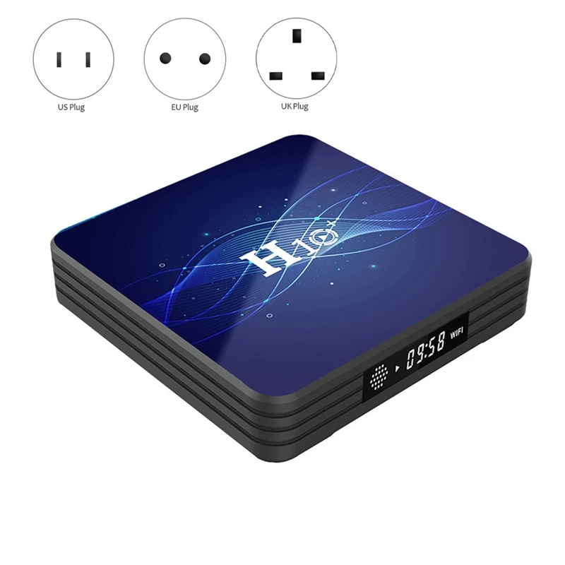 

Android 9,0 H10 + смарт ТВ коробка двухполосный WI-FI Bluetooth 4,0 2 + 16G ТВ коробка светодиодный Дисплей WI-FI 4K смарт-медиа-плеер