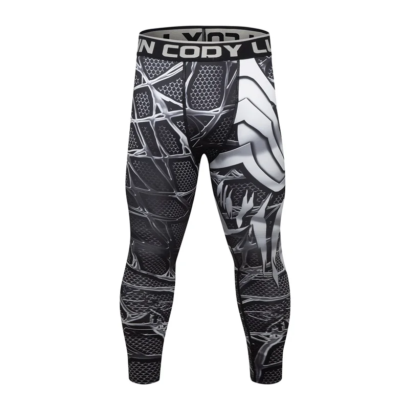 Мужские брюки полной длины модные компрессионные быстросохнущие облегающие