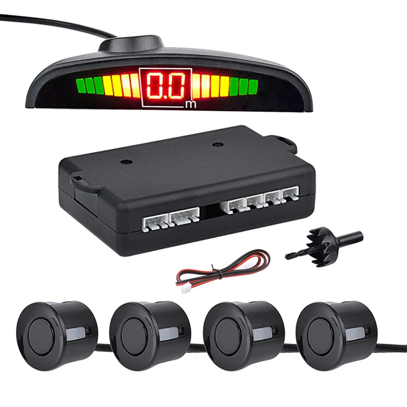 Car Reversing Radar Led Voice Parktronic LED Parking Sensor Reverse Backup Auto Monitor Detector System Display | Автомобили и