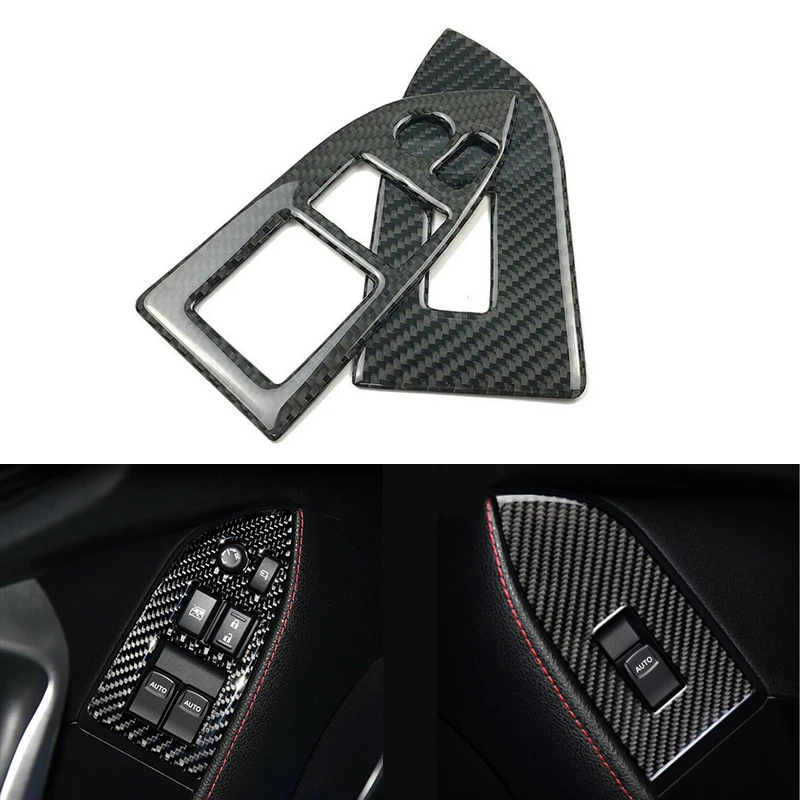 

Автомобильный ABS углеродное волокно текстура интерьера окна лифт кнопка включения крышка отделка Подходит для Subaru BRZ Toyota 86 2013-2015 2016 2017 2018