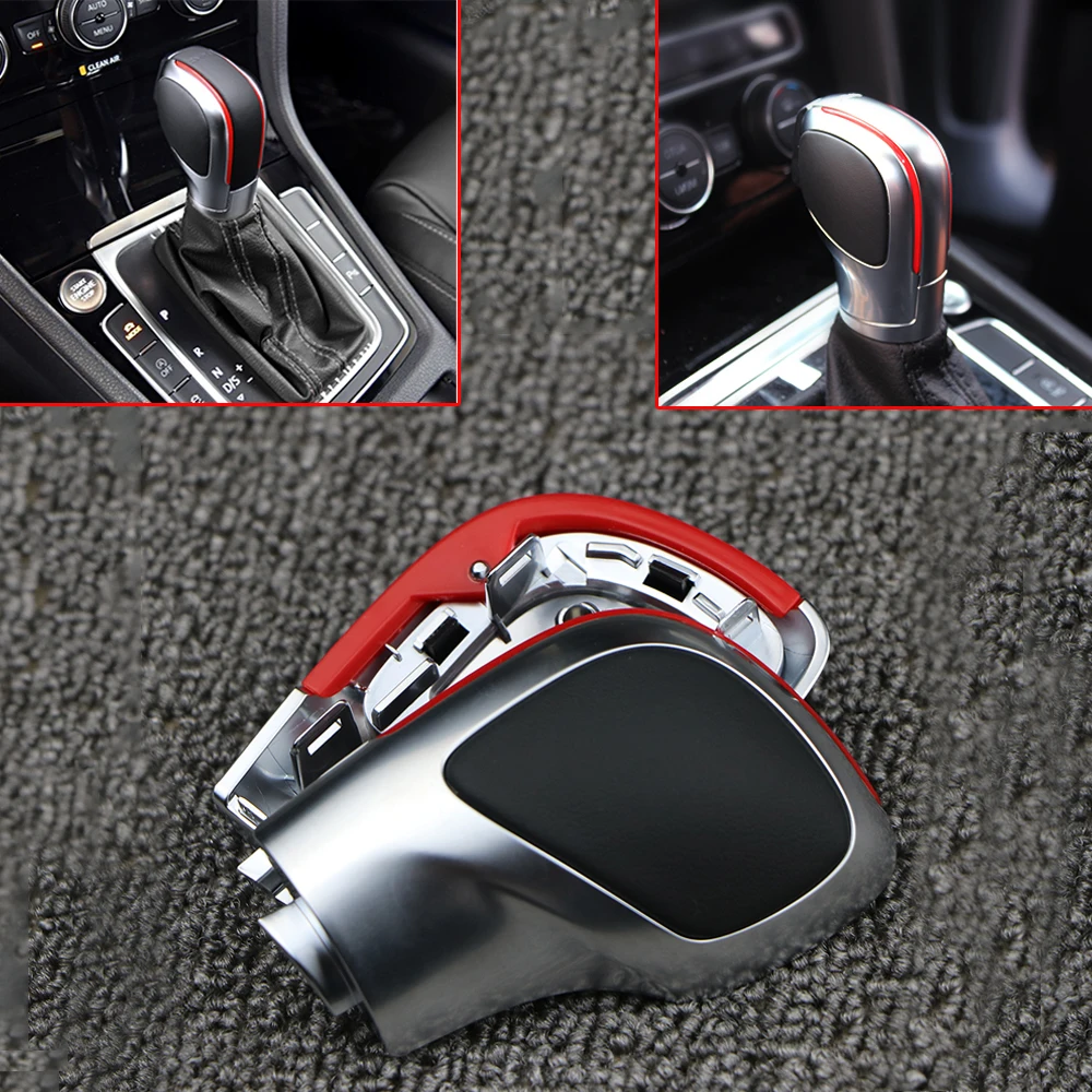 Modification Chrome Matte Gear Shift Knob DSG Cover Cap RED For VW Golf MK6 MK7 R GTI Passat B7 B8 CC R20 Jetta | Автомобили и