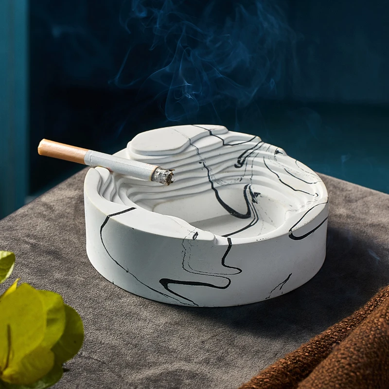 Круглая портативная пепельница ceniceros creativos para el hogar creativo asbak мраморный декор для