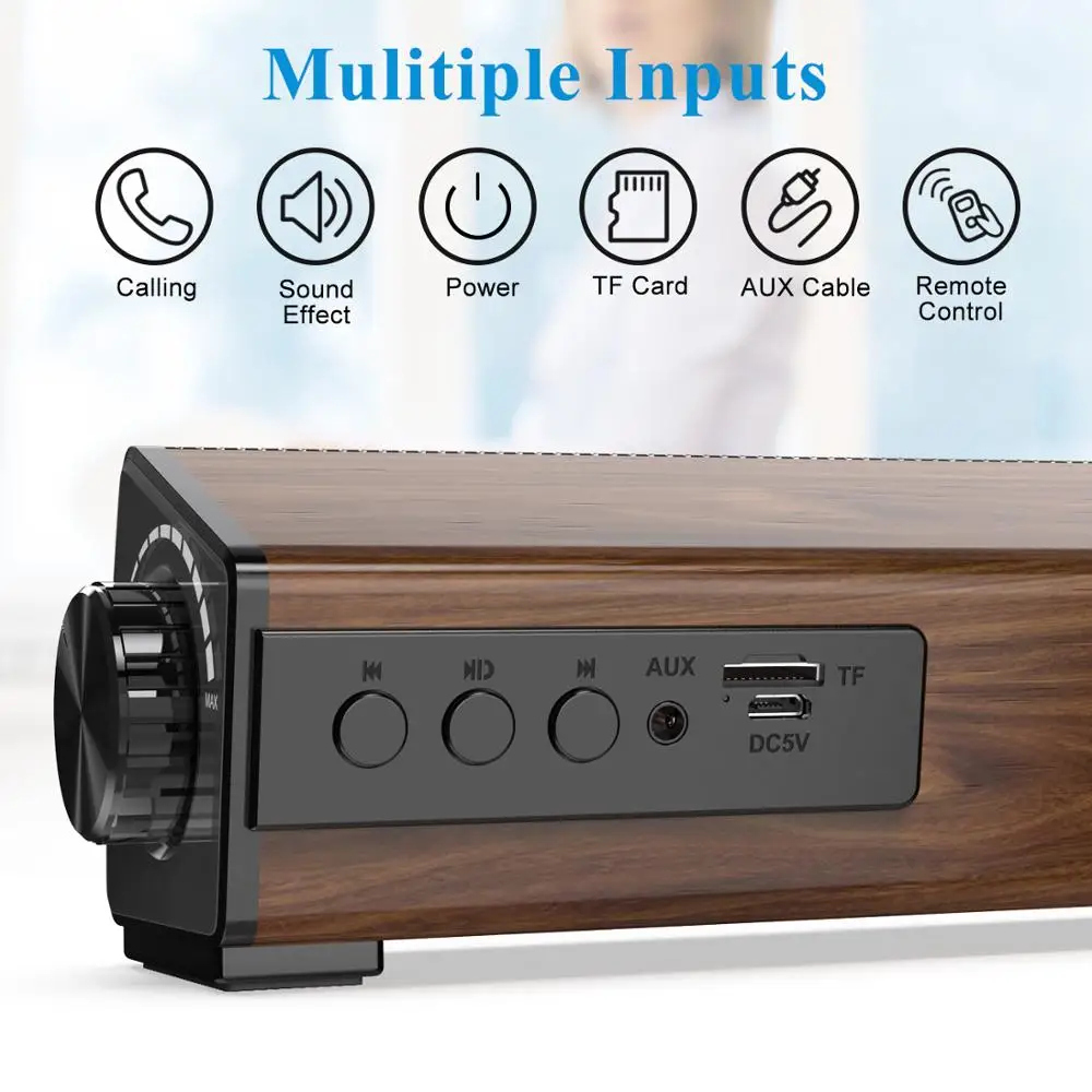 Звуковая панель для телевизора 20 Вт 2 1 звуковая проводная и Беспроводная Bluetooth 5 0