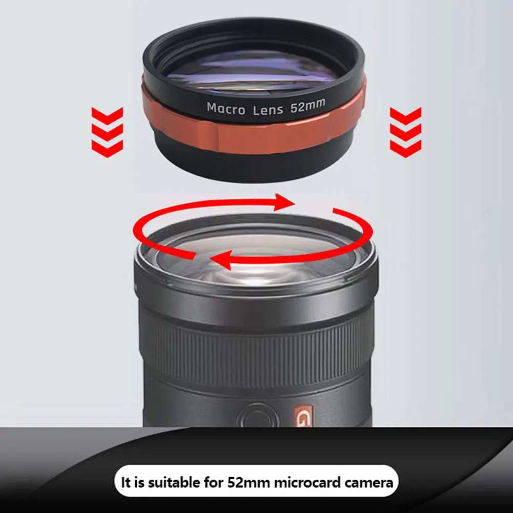 

Wide Angle Additional Lens 52mm Macro Lens Adapter Ring Digital Camera Accessary Card Camera Micro Single External Macro Lens
