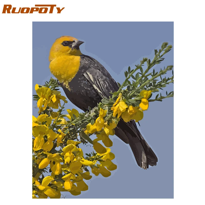 Ruopoty Рамка Картина классический пейзаж Diy Краска ing по номерам Акриловая Краска на холсте Ручная Краска ed для дома стены художественные украшения - Цвет: 190820-58