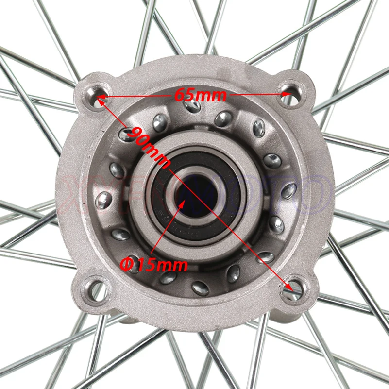 90/100-14 Задняя дисковая пластина из алюминиевого сплава колесный обод 1 85x14 дюймов 15