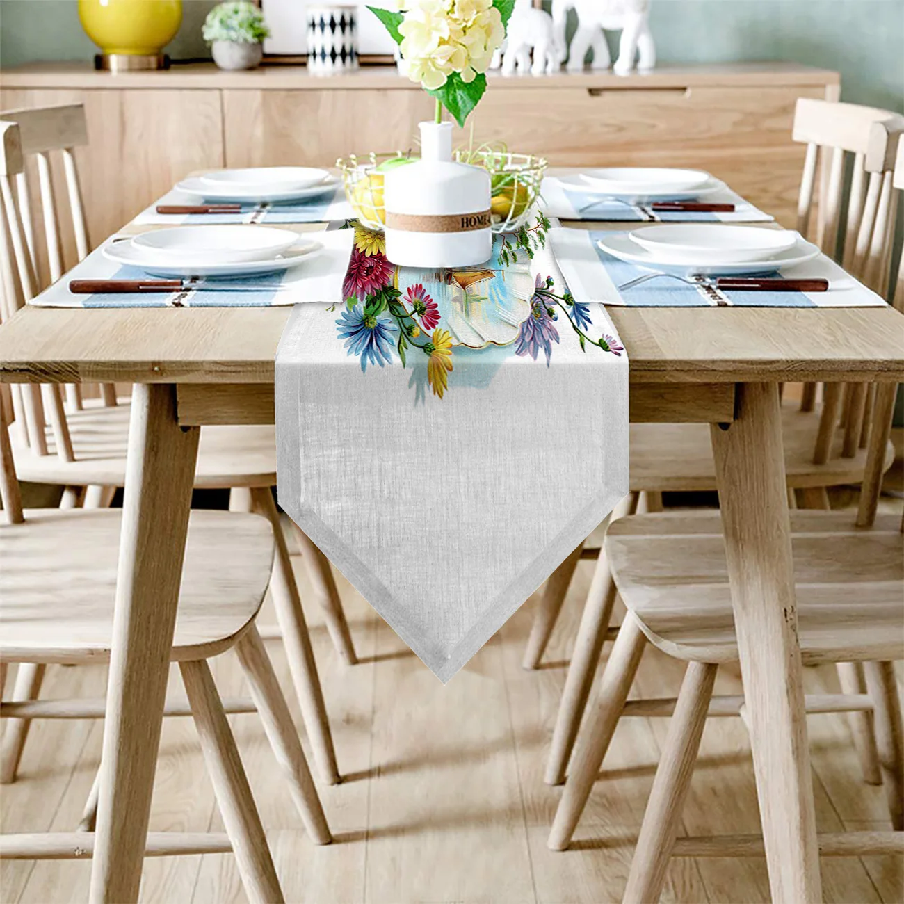 Настольная дорожка s Современная фантазия страны чудес цветы натуральная