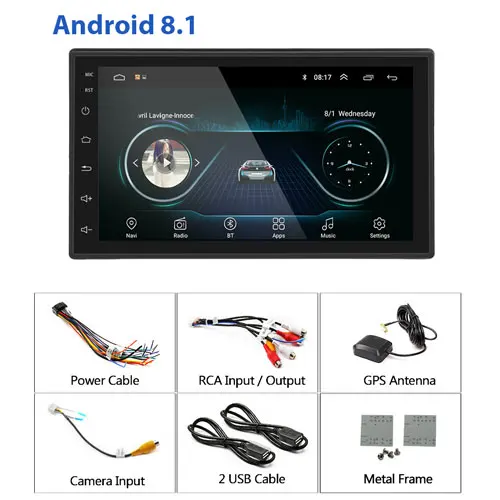 Without Camera Camecho 2din " Android 8,1 Автомобильный мультимедийный плеер gps WiFi стерео для Volkswagen Nissan Toyota hyundai Polo 2 Din Авторадио - Цвет: Without Camera