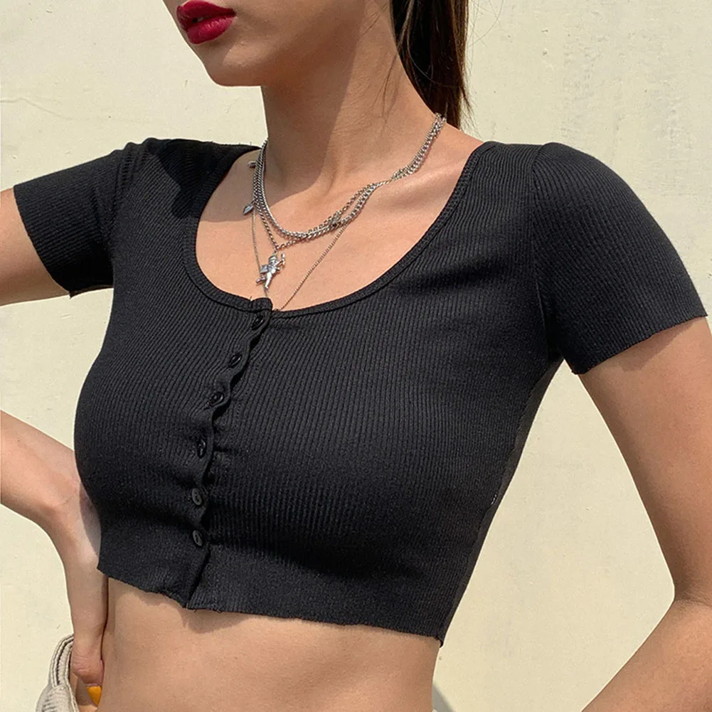 Женская трикотажная футболка Cryptographic летняя Однотонная с коротким рукавом на