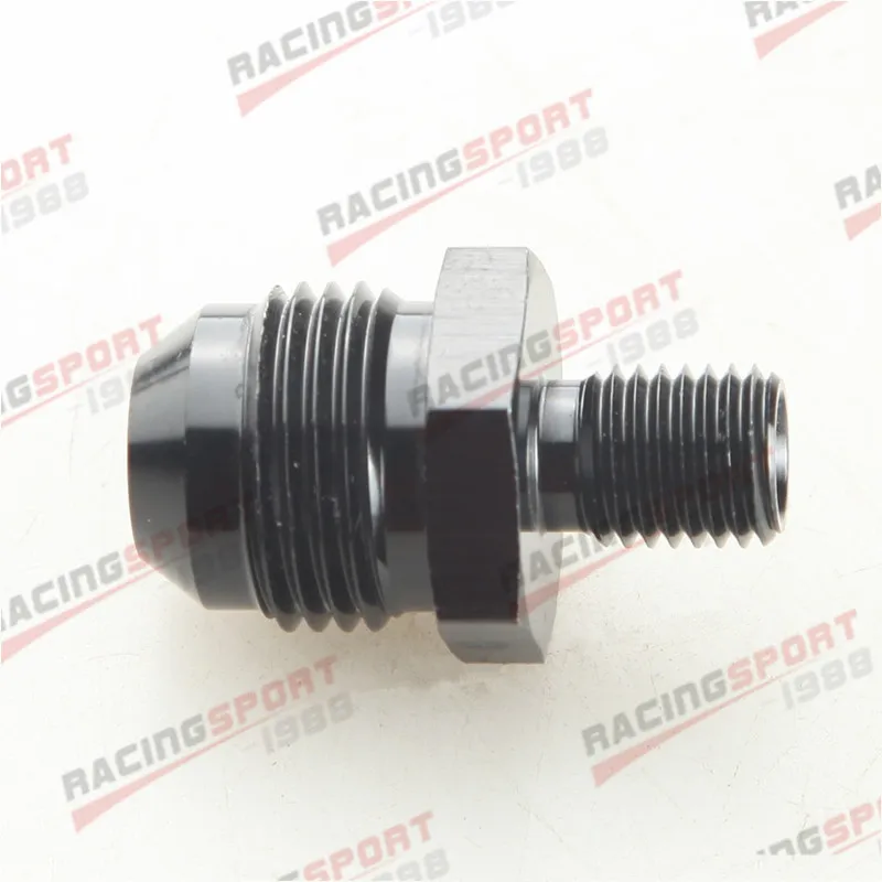 8AN Male Flare к M10x1.25 (мм) метрический прямой фитинг адаптер Черный | Автомобили и