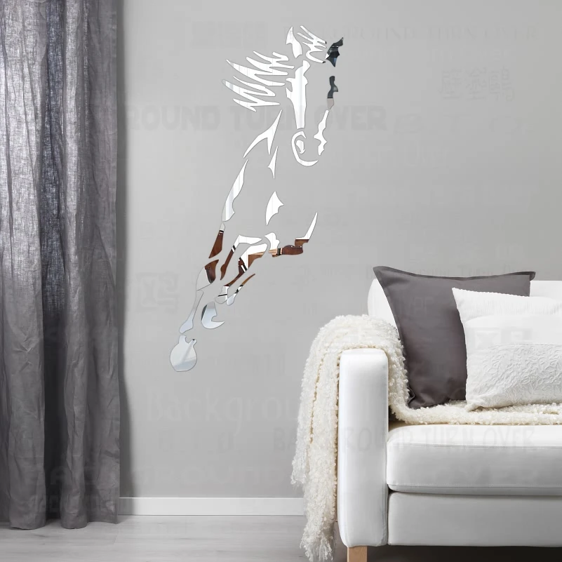 Декоративные Горячие скачкообразные 3D акриловые зеркальные настенные наклейки