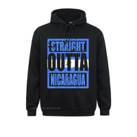 straight outta nicaragua tshirt funny gift outdoor mother day male hoodies print clothes newest long sleeve sweatshirts