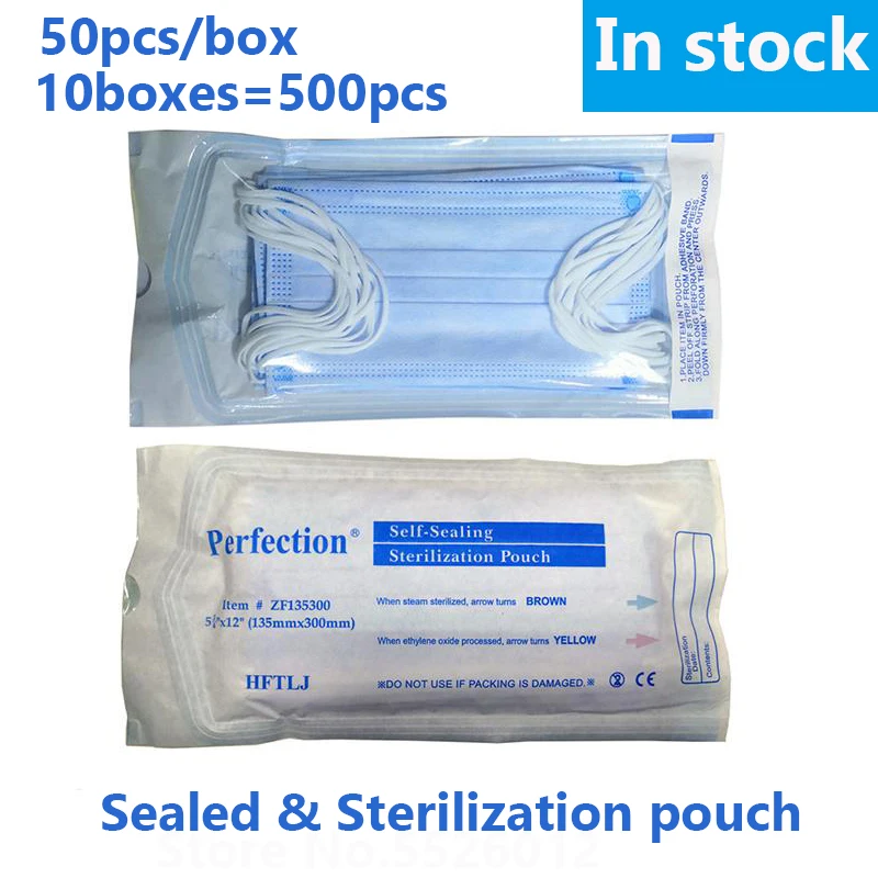 В наличии 50/лот одноразовая маска антивирусные ушные петли 3 слоя маски для лица