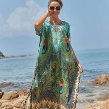 Easy Dry Beach Cover up Robe Plage Vestido Playa Beach Pareo Swimsuit cover up Beachwear Plus size Bathing suit Women Maxi Dress