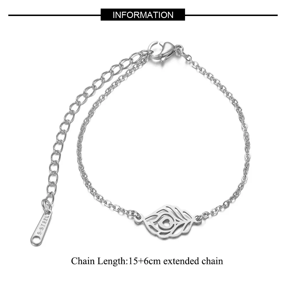 Браслет женский из нержавеющей стали с вырезами 15 + 6 см|Браслеты шармами| |