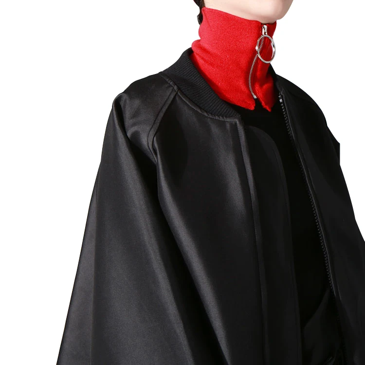 

GALCAUR Knitted Zipper Scarf For Women Fashion Choker Knitting Solid Minimalist Scarves 2020 Winter New Stylish