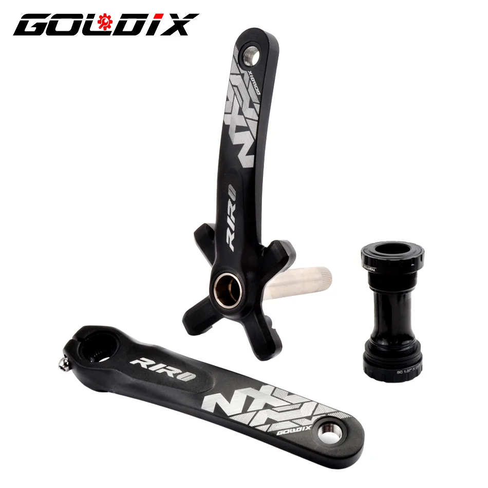 

RIRO MTB Bike Crankset Bicycle Hollow Integrated Crank Modified Single Disc 104BCD 32 34 36 38 40 42T Crankset Bottom Bracke