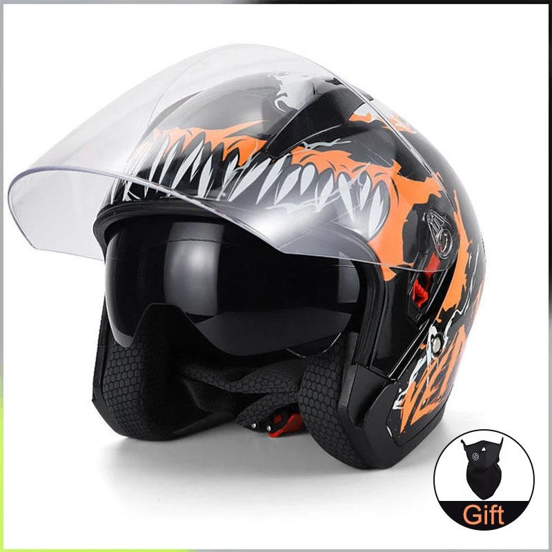 Мотоциклетные защитные шлемы мотоциклетные гоночные с двумя линзами могут