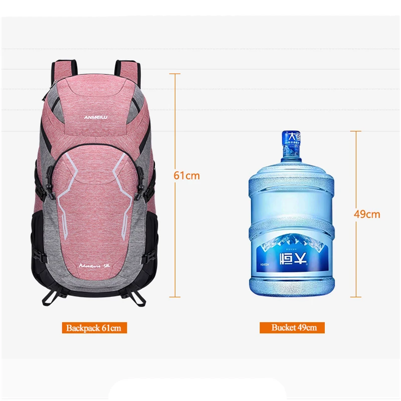 Водонепроницаемый рюкзак Anmeilu для велоспорта на 50 л с чехлом от дождя бега