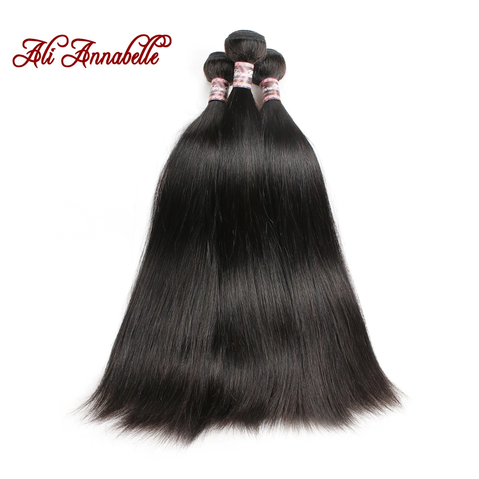 Прямые малайзийские человеческие волосы с двойным нарисованным рисунком 1/3/4 шт.