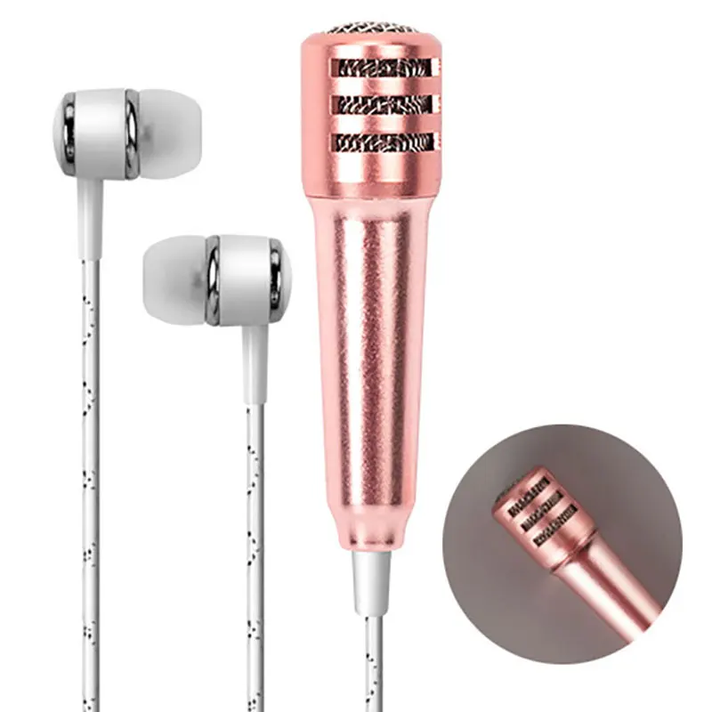 Портативный мини-микрофон для мобильного телефона корпус из алюминиевого сплава