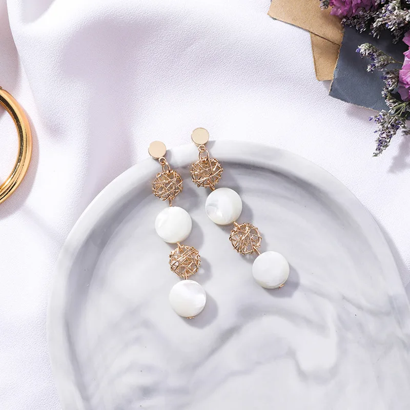 2018 Новые простые корейские милые персонализованные серьги капли ветровая