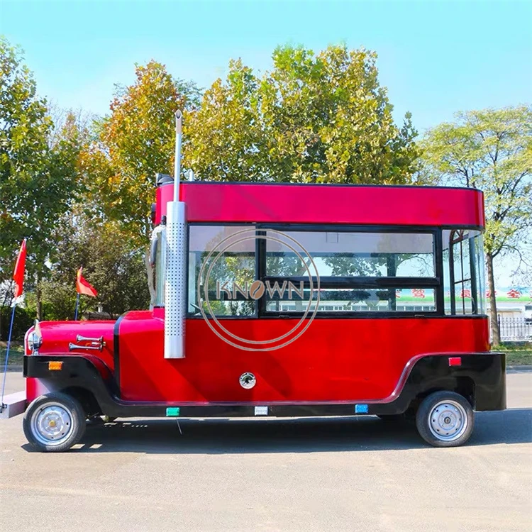 Винтаж электрические быстрые Еда грузовик 4 колеса мобильный закусочный кофе