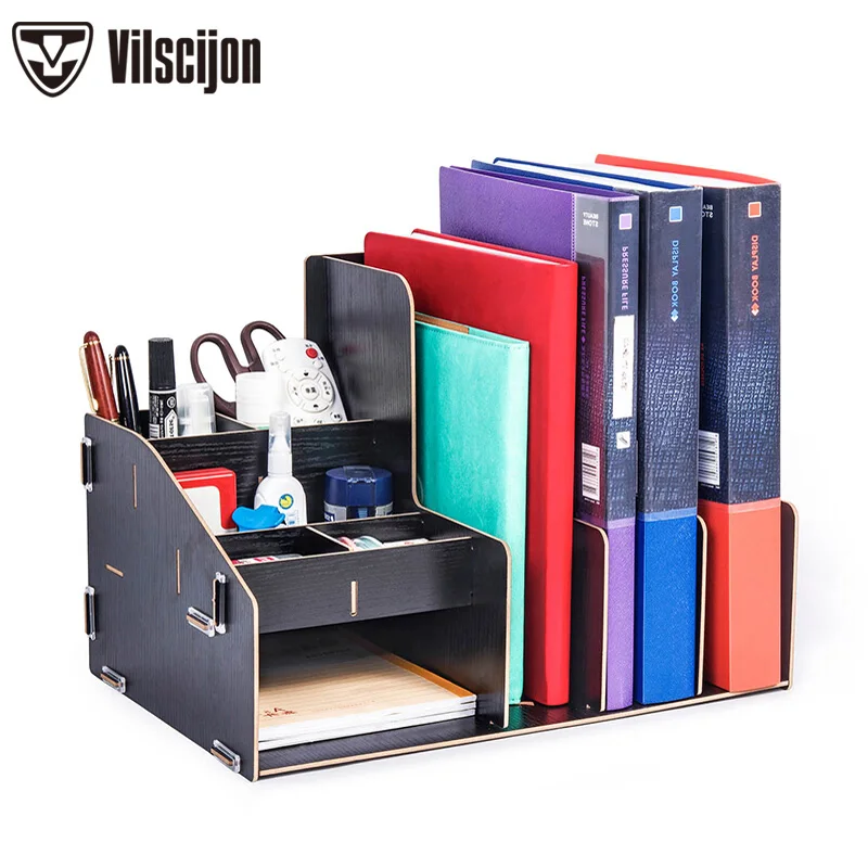 DIY коробка для хранения файлов настольная офисная тройной мультирамный