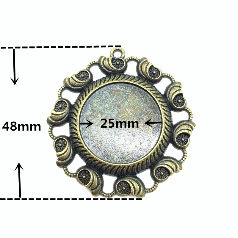 Настройки кабошона из сплава 2 шт. 25 мм стеклянный кабошон металлическая основа