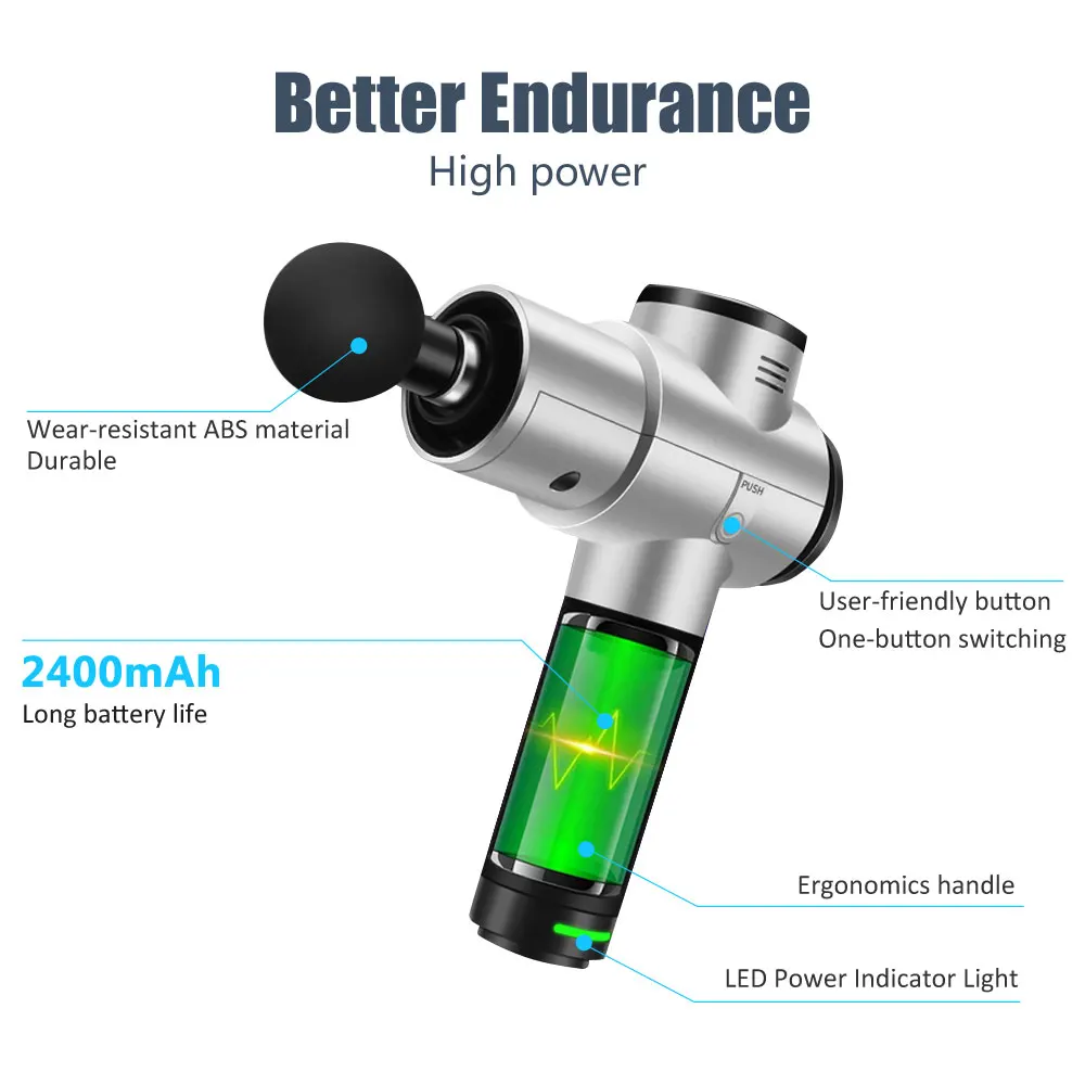 Мышечный массажный пистолет ручной массажер для облегчения боли перкуссионный