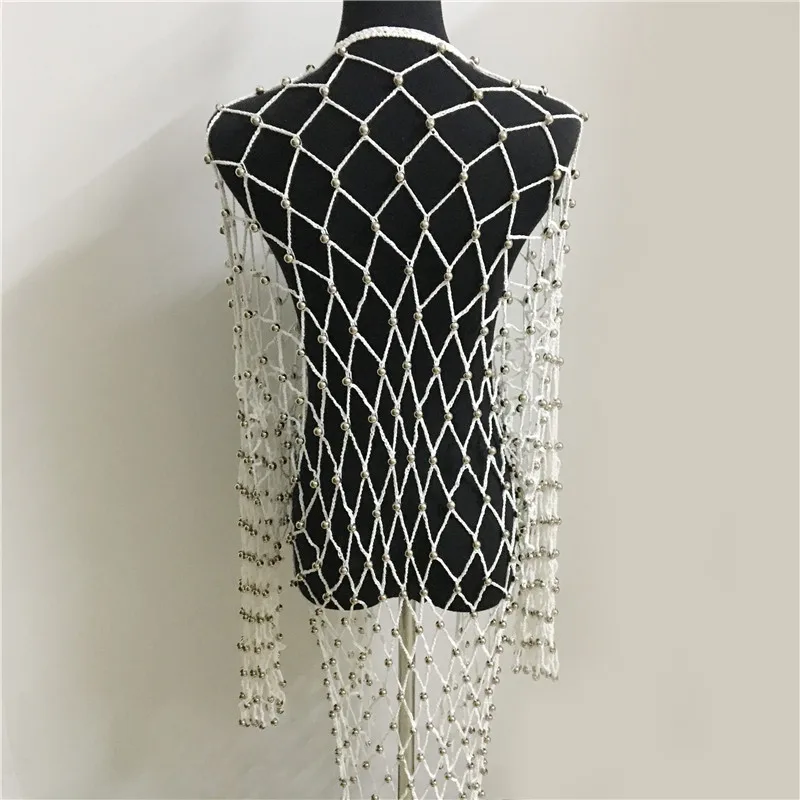 AKYZO Женская однотонная трикотажная сетчатая блуза с длинным рукавом Boho свободная Большой размер открытая блузка с шалью размера плюс Летний Пляжный Длинный топ