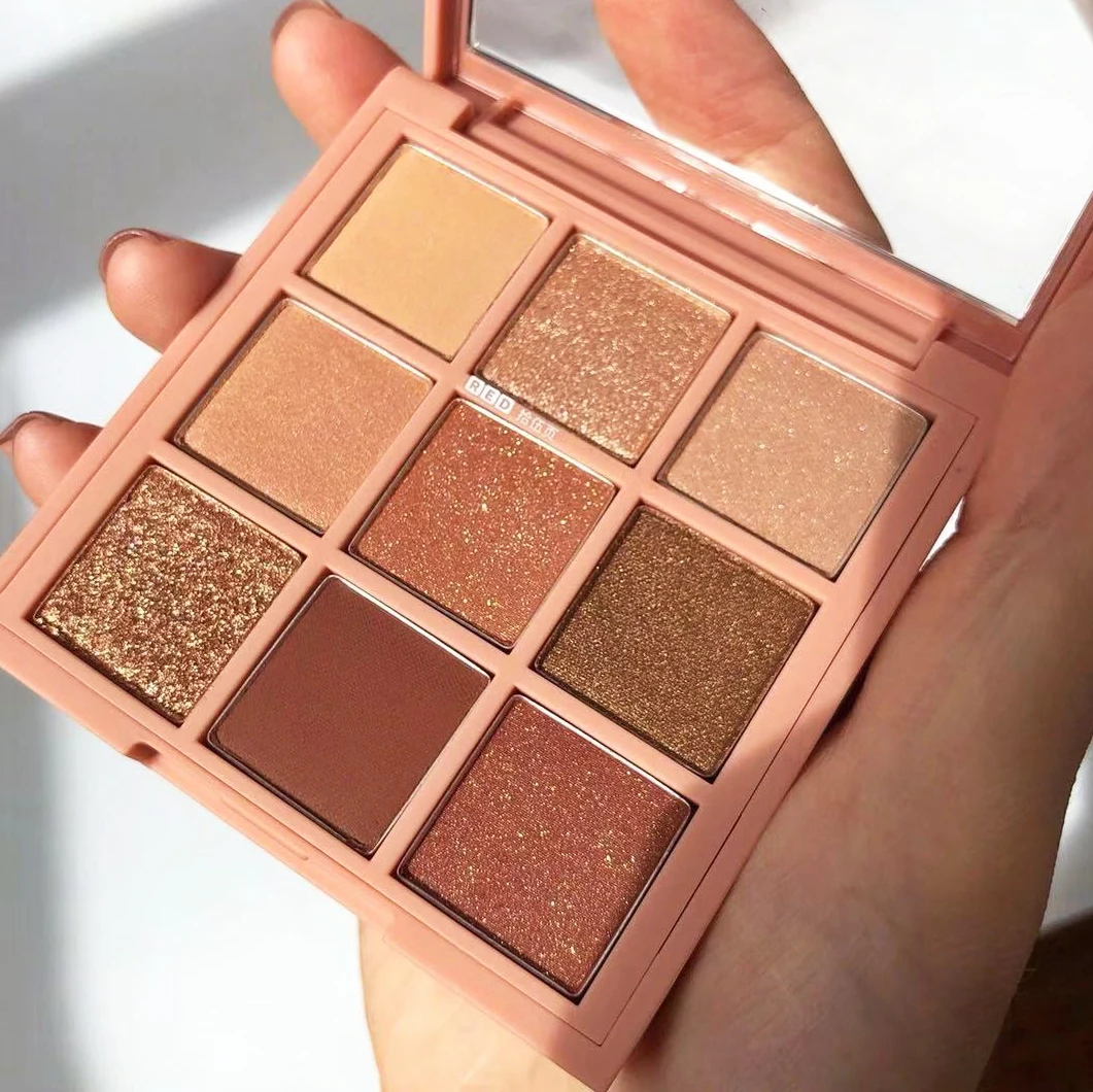 Корейская палитра теней для век матовые 9 цветов макияж глаз мерцающий пигмент