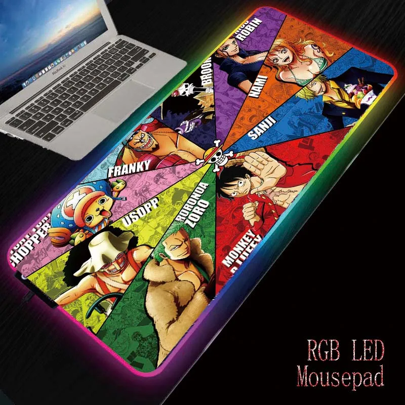 

XGZ Anime Anime LED Illumination Mouse Pad RGB Computer Mice Mat Large Mousepad For Desk Laptop Notebook Gaming Mouse Pad