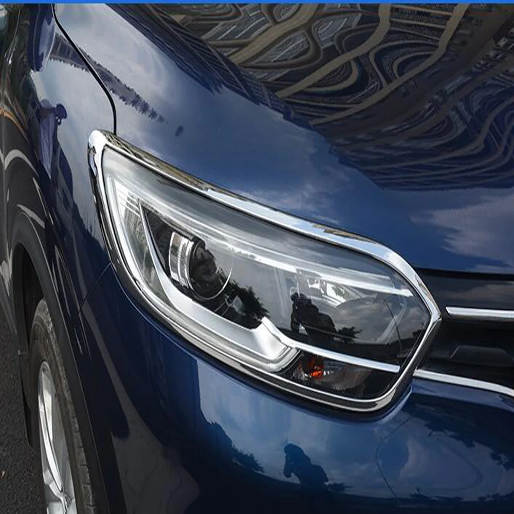 Для Renault Kadjar 2016 2017 2018 2019 ABS хромированная крышка переднего абажура фары отделка