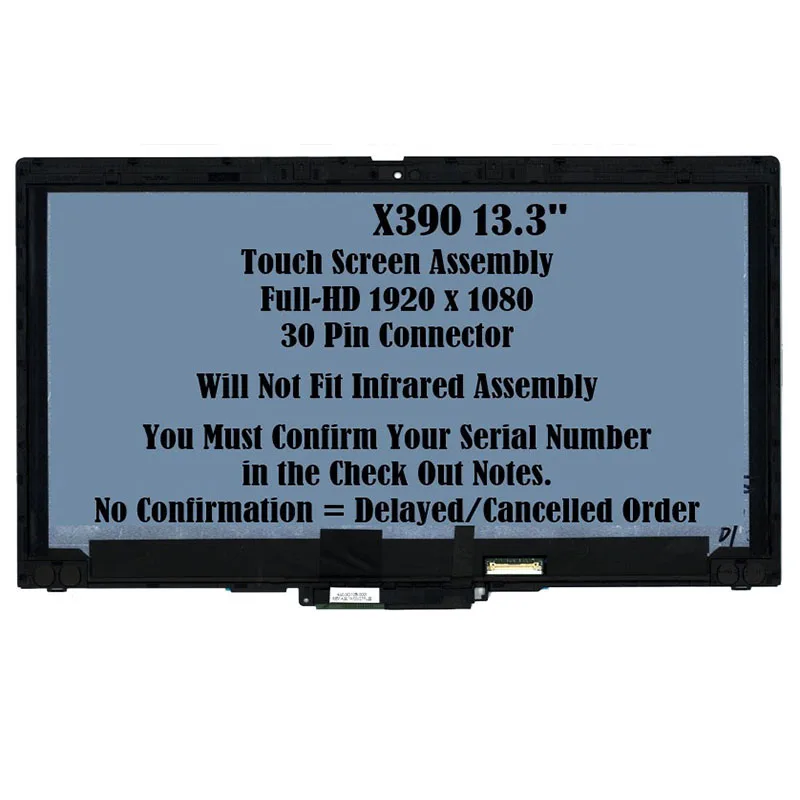 

13.3" FHD Touch Screen Assembly For Lenovo X390 02HM857