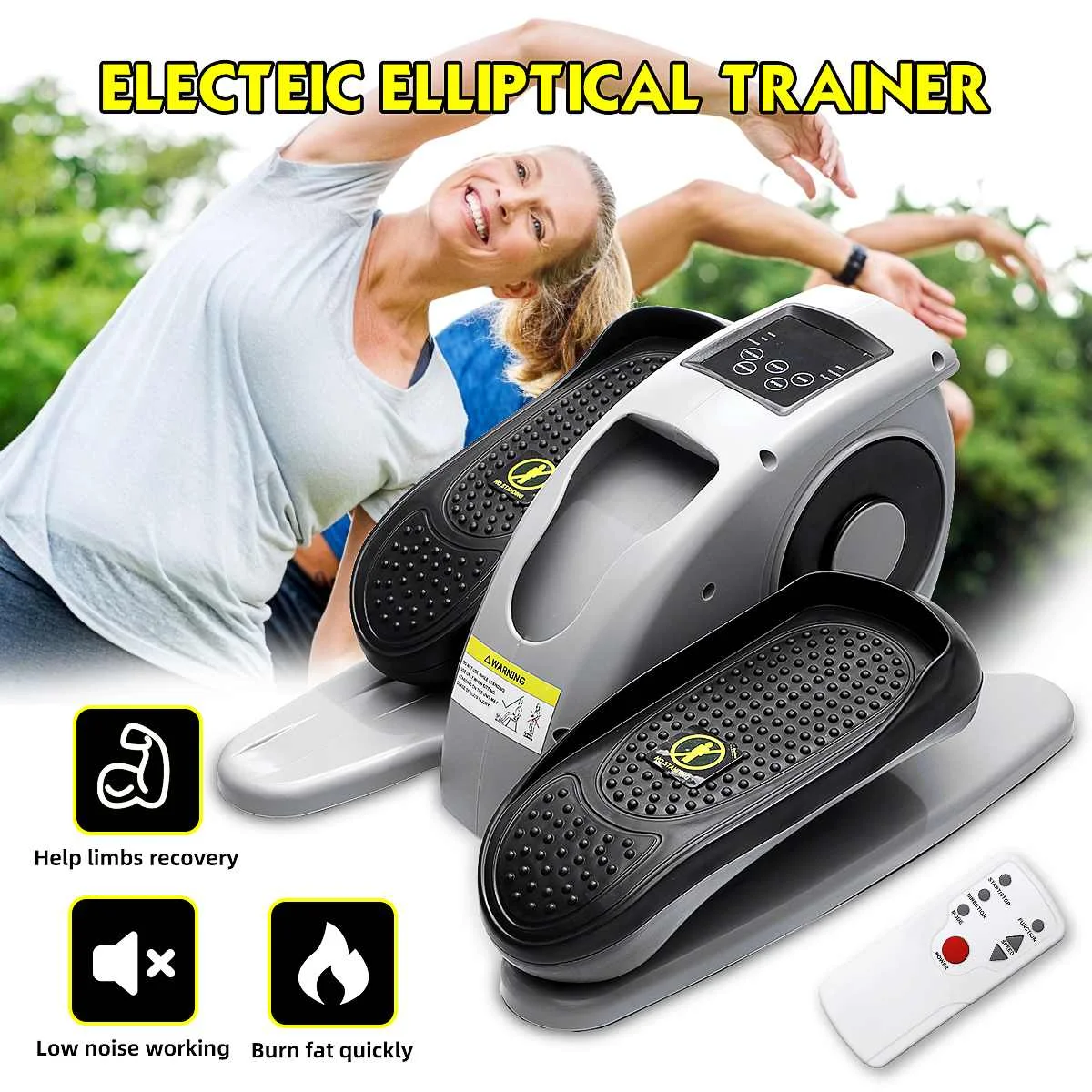 

Mini Electric Bike Elliptical Trainer for Passive Leg/Arm Exercise treadmill slim mini walking machine fitness equipment