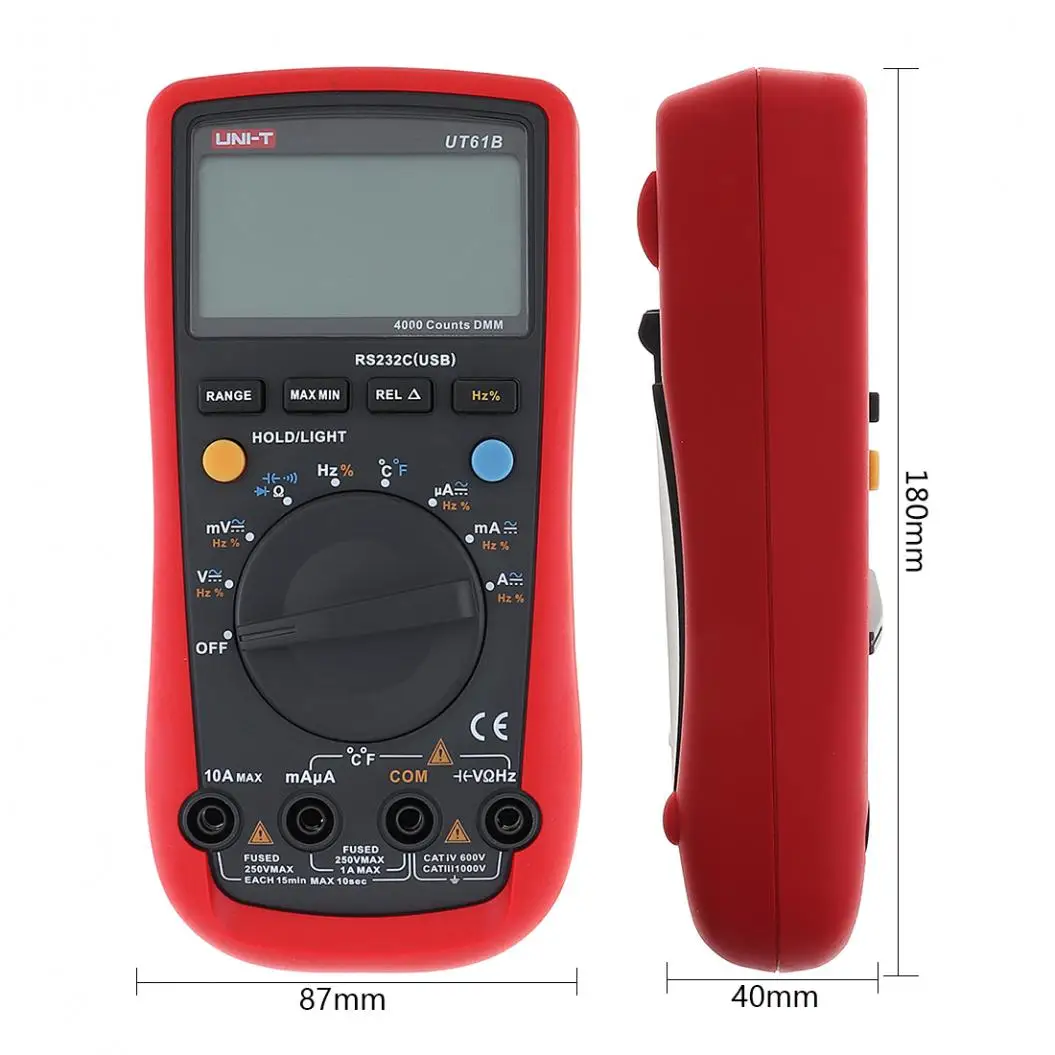 UNI-T UT61B 3999 отсчетов ЖК-Дисплей Точный Цифровой мультиметр с RS232C / USB интерфейс