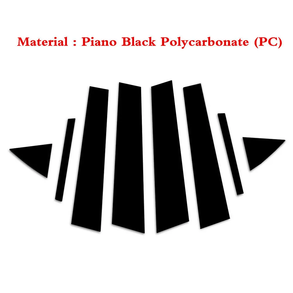 

Window Pillar Stickers 1 Set Black For HYUNDAI Elantra Sedan 2017 2018