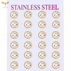 Женские серьги, круглые серьги-гвоздики со стразами из нержавеющей стали, простые модные блестящие ювелирные изделия с кристаллами, оптовая продажа, 12 пар