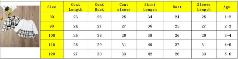 Комплект из 2 предметов комплекты одежды для маленьких девочек клетчатое пальто