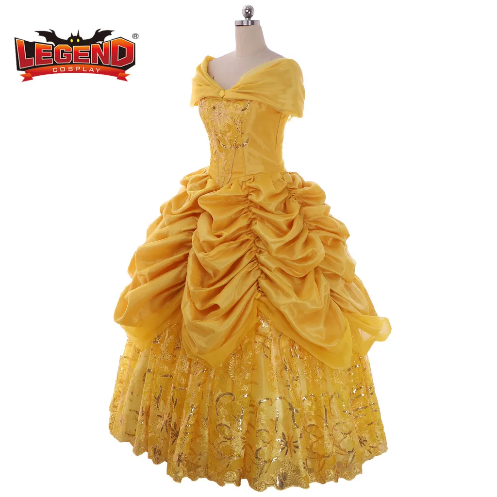 Золотое платье принцессы для взрослых желтое бальное индивидуальное