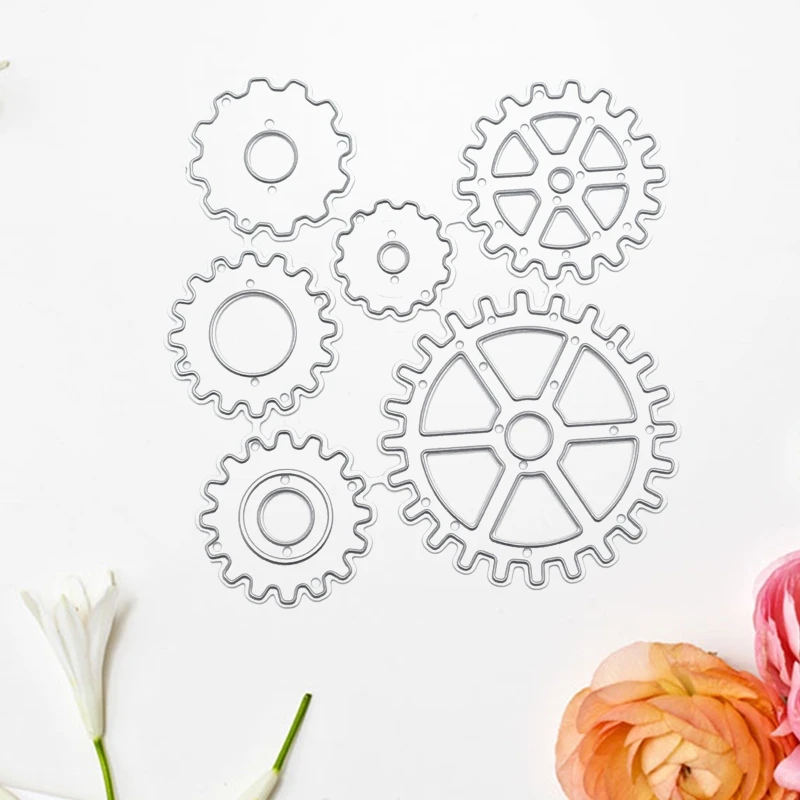 

Puzzle Embossed Gear Template Carbon Steel Cutting Dies DIY Scrapbooking Photo Album Embossing Paper Cards Making Stencil 652A