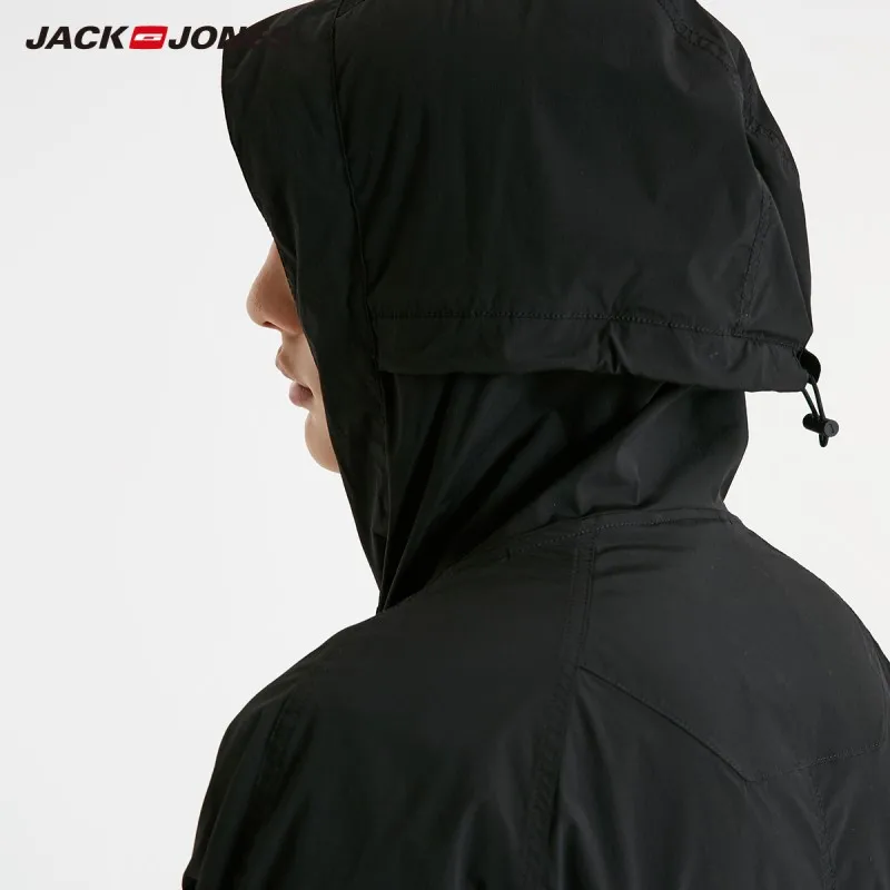 Мужской Тренч с капюшоном JackJones однотонный средней длины одежда для мужчин