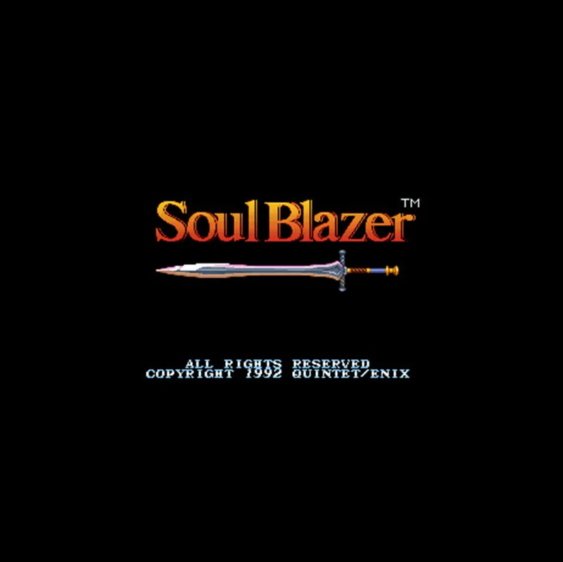 

Soul Blazer США Версия 16 бит большая серая игровая карта для игрового игрока NTSC